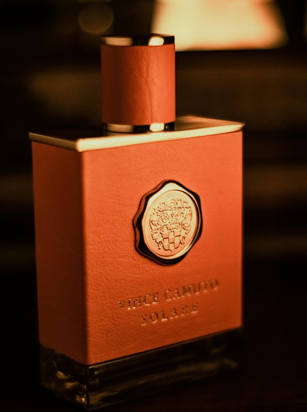 custom perfume metal label branding premium texture